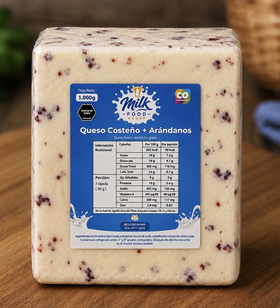 Queso Costeño con Arándanos